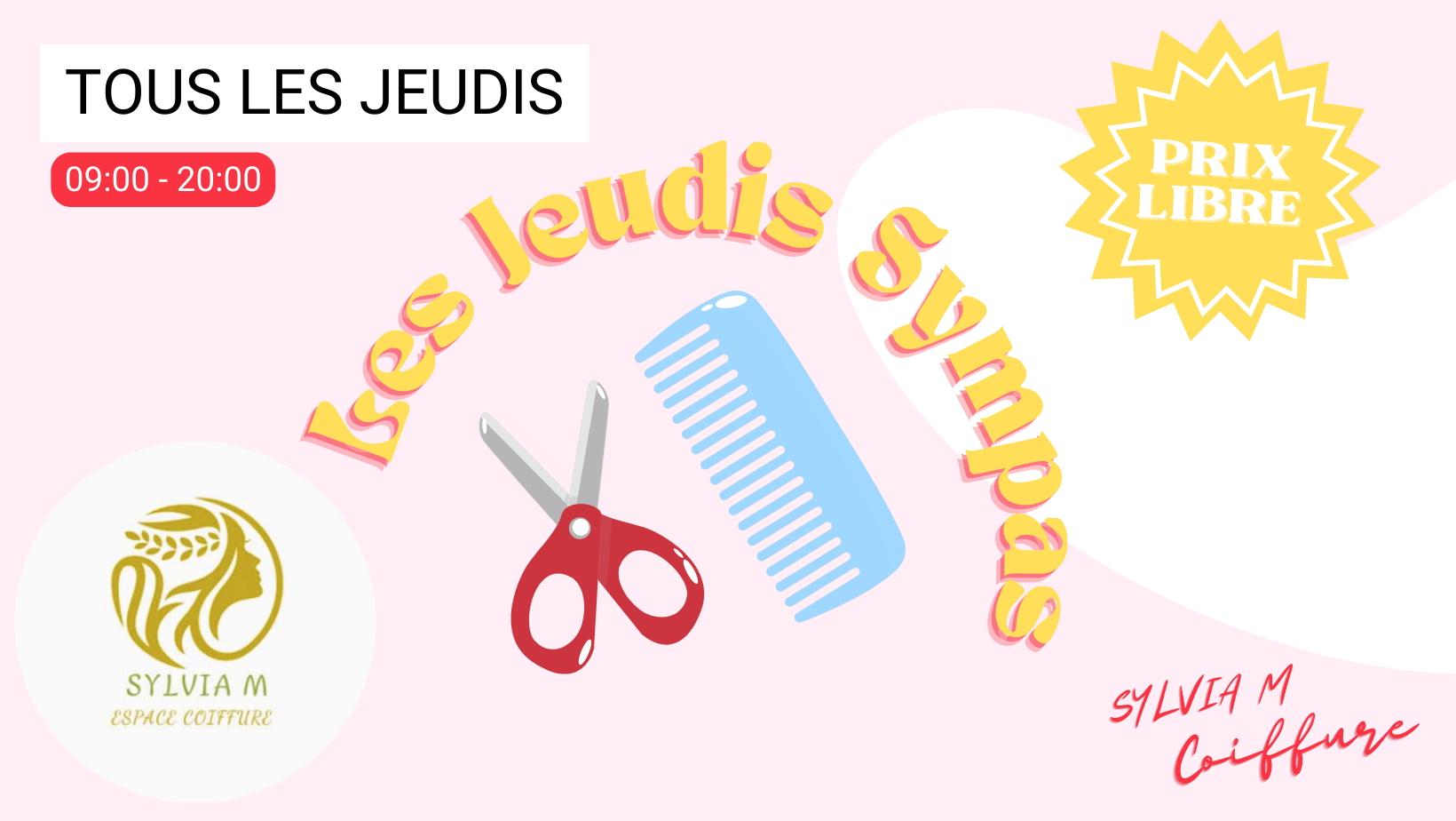 Les Jeudis Sympas chez Sylvia M Coiffure, la coiffeuse du Grand Hospice à Bruxelles