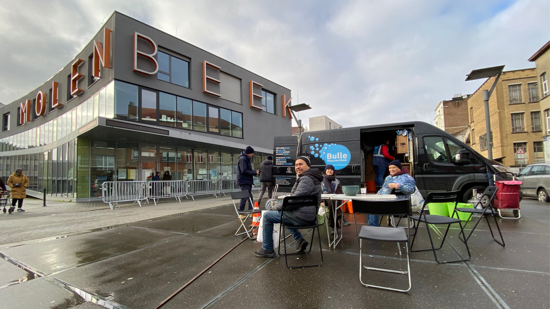 Bulle, de mobiele wasserette, Molenbeek, Brussel