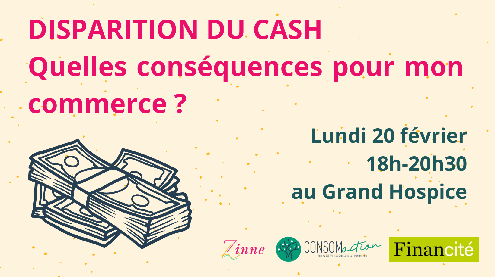 zinne asbl consumaction conférence disparition cash monnaie conséquence commerce grand hospice