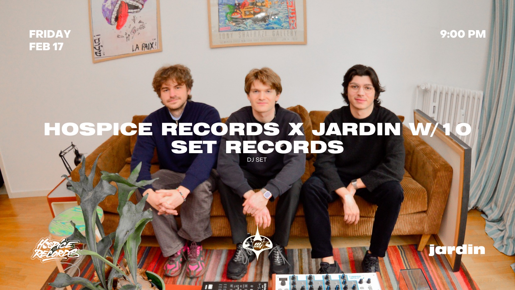 Hospice Records x Jardin w/ 10 SET Records in Jardin Hospice, Grand Hospice